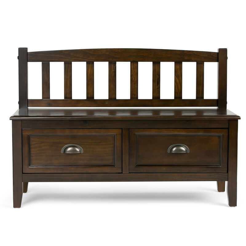 Simpli Home Burlington Entryway Storage Bench with Drawers image number 2