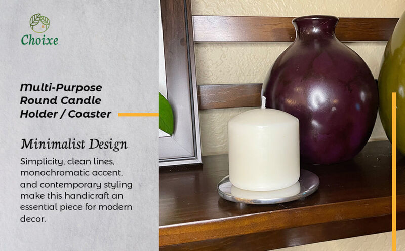 Multi-Purpose Round Candle Holder / Coaster image number 2