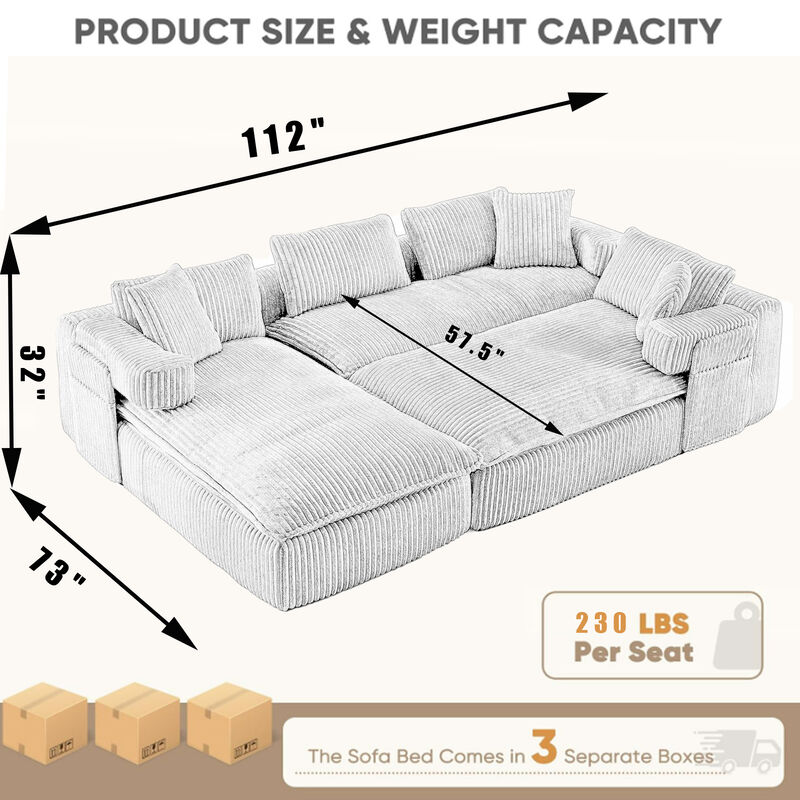 Britan 149" Oversized Sectional Couches U Shaped Couch image number 7