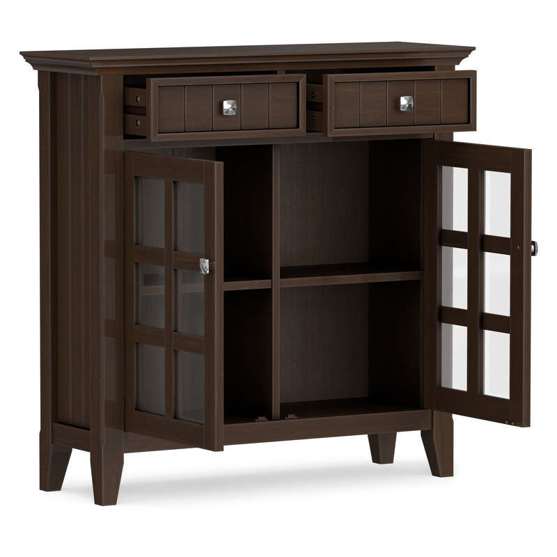 Acadian SOLID WOOD 36 inch Wide Transitional Entryway Storage Cabinet in Natural Aged Brown image number 4