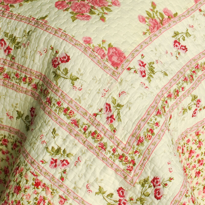 Foliflora 3PC Cotton Quilt Set Queen Vermicelli Quilted Printed Bedding image number 2
