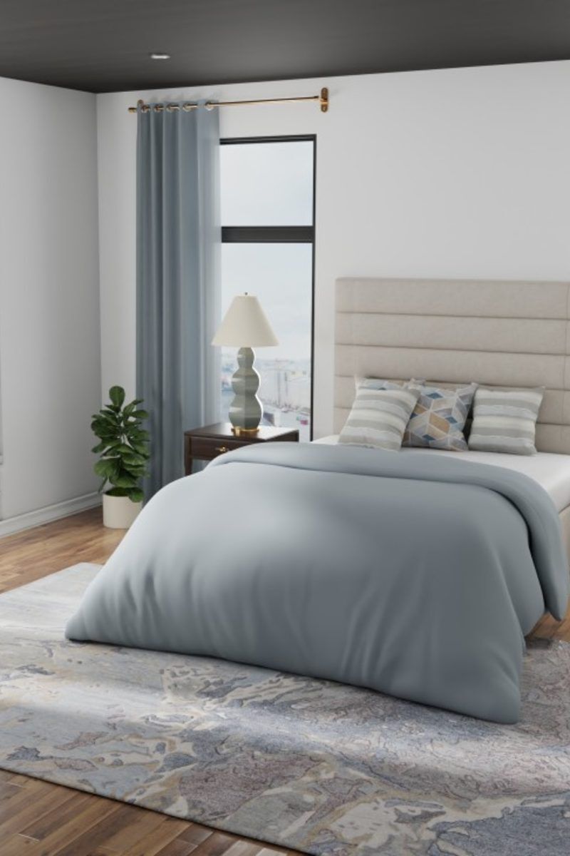 Zarah 8918F Blue/Charcoal 9' x 12' Rug image number 2