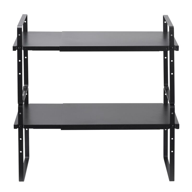 2-Tier Cabinet Organizer Shelf Steel Counter Spice Rack for Kitchen image number 9