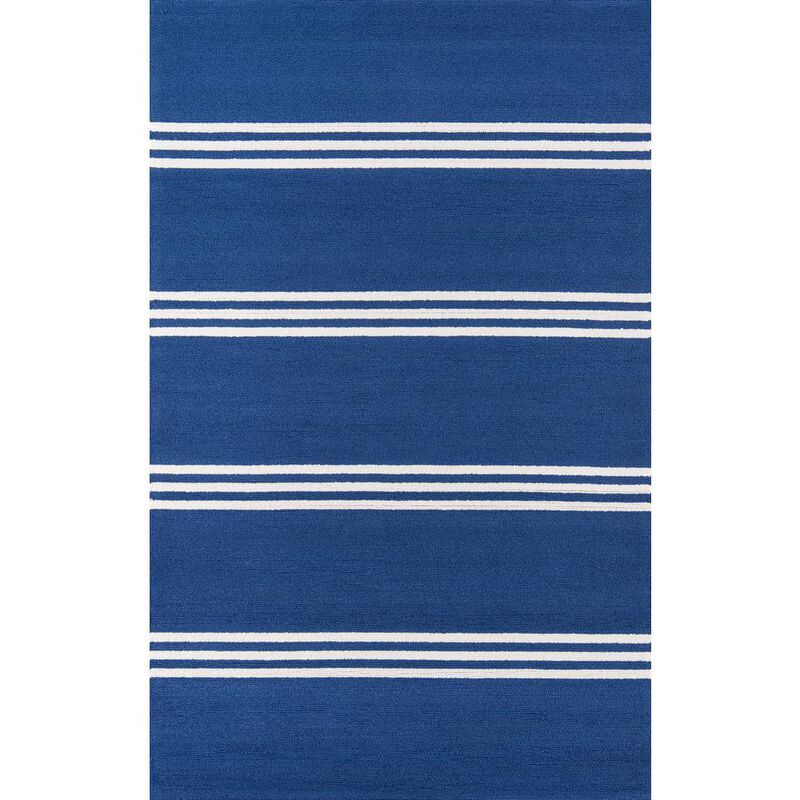 Momeni Contemporary Rectangle Area Rug, Maritime Blue, 2' X 3'