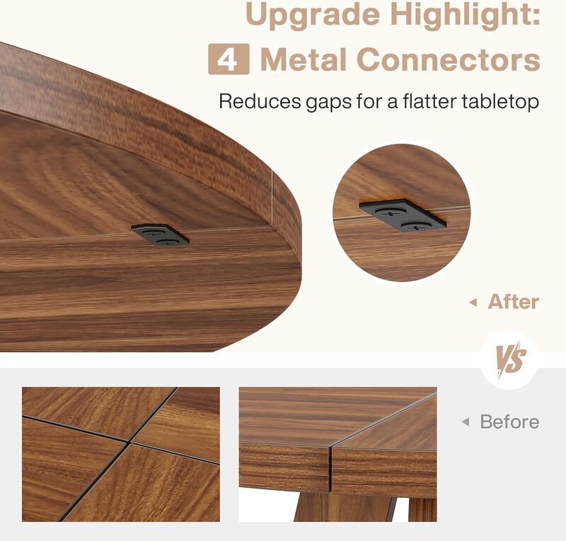 Tribesigns Round Dining Table for 4 image number 4