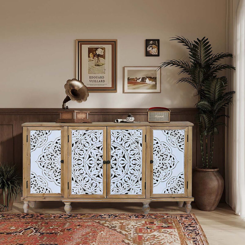 Flofpo Hollow-Carved Accent Sideboard image number 1