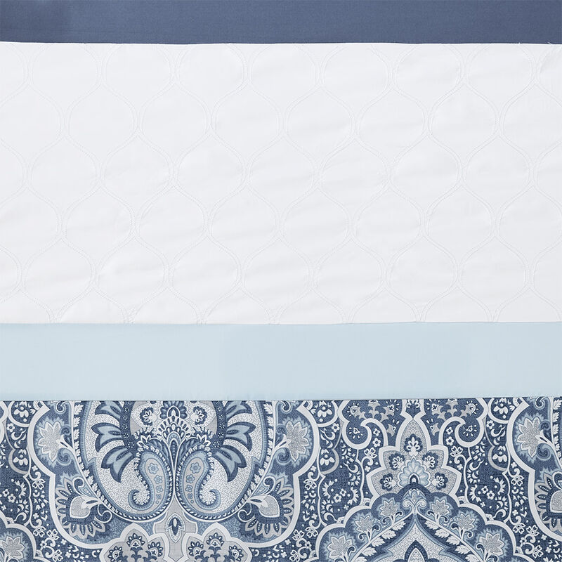 Gracie Mills Ronny Geometric Damask Printed Shower Curtain