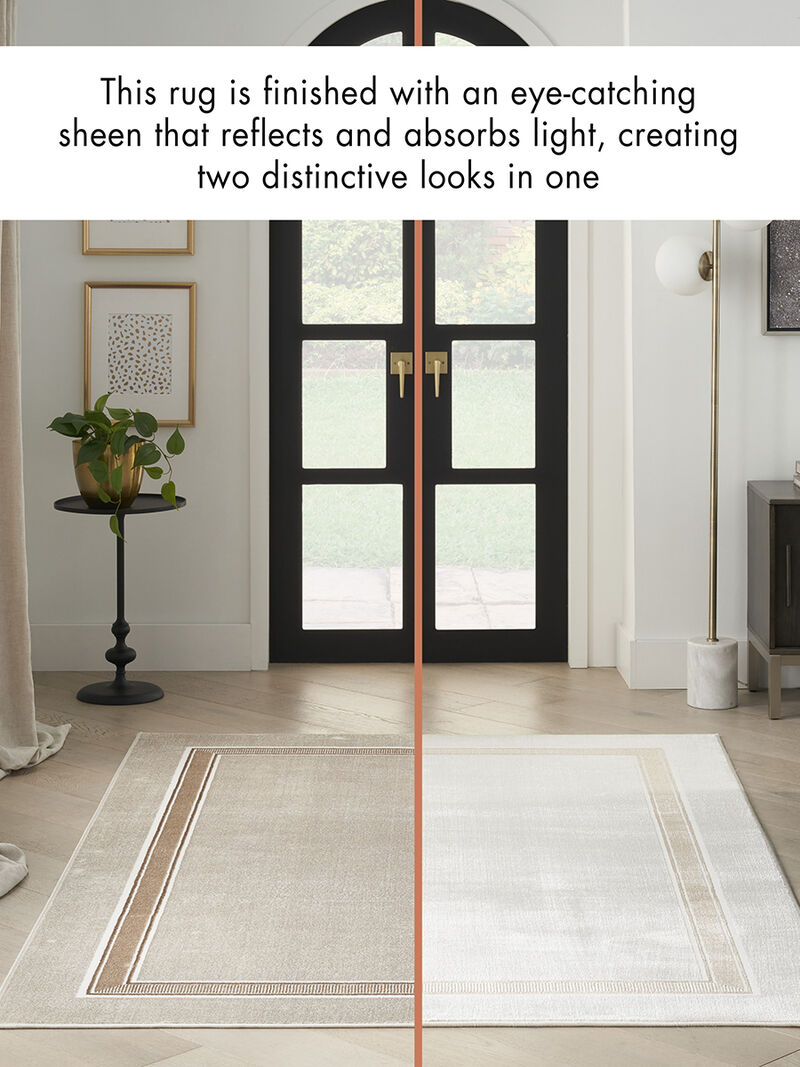 Glitz GLZ08 Ivory/Cream 2'3" x 7'6" Rug