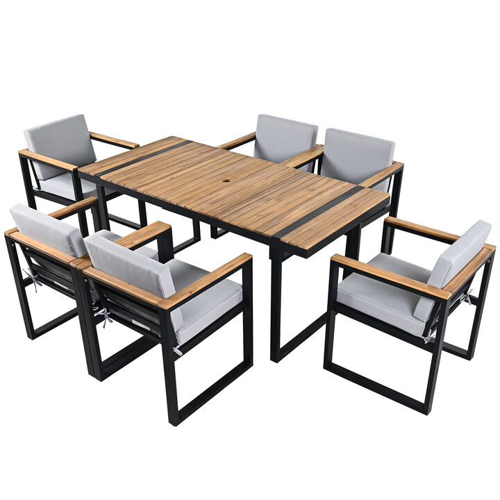 Guppem 7 Pieces Outdoor Dining Set
