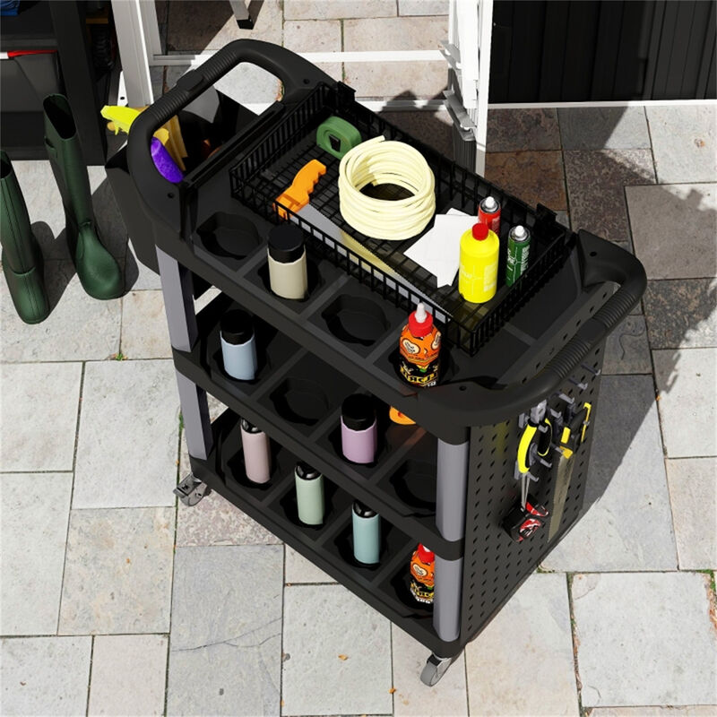 Rolling Tool Cart with Multiple Drawers, Mobile Garage Storage Organizer