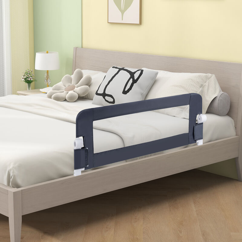 Baby Bed Guard Rail with Foldable Swing Down Design for Child Safety image number 4