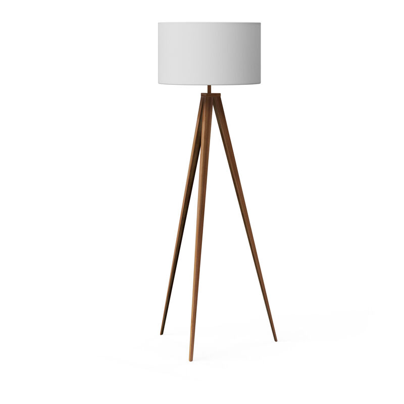 Romanza 60" modern Tripod Floor Lamp with Drum Shade image number 9