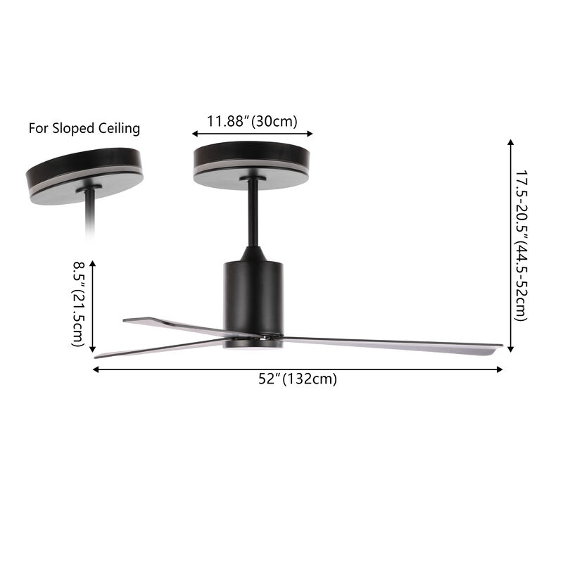 Levi 1-Light Contemporary Minimalist 6-Speed Iron Height Adjustable Integrated LED Ceiling Fan with Remote