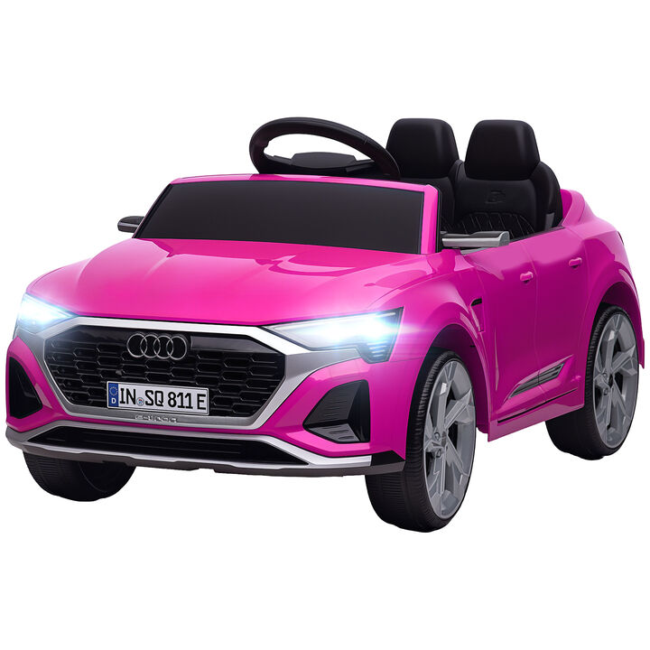 BreeBe Audi Q8 e-tron Sportback Licensed 12V Battery Powered Kids Electric Car w/ Spring Suspension, Soft Start