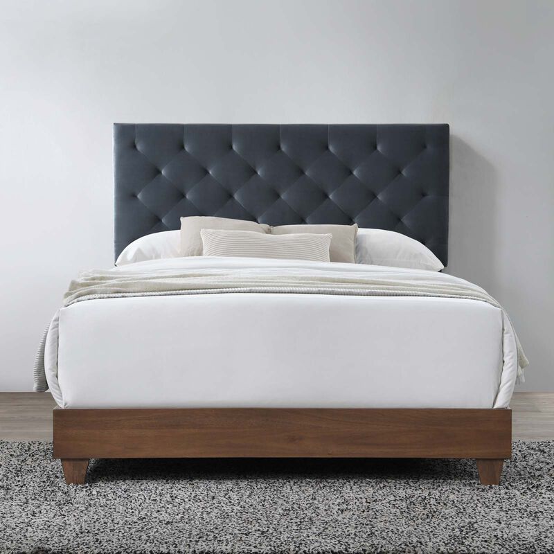 Modway - Rhiannon Diamond Tufted Upholstered Performance Velvet Queen Bed image number 2