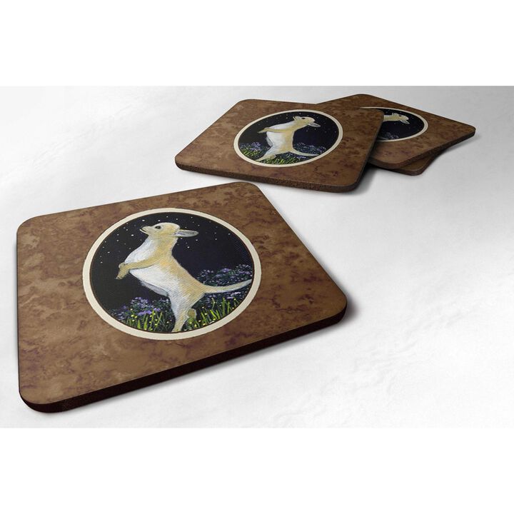 Caroline's Treasures SS8152FC Chihuahua Foam Coasters (Set of 4), 3.5 H x 3.5 W, Multicolor