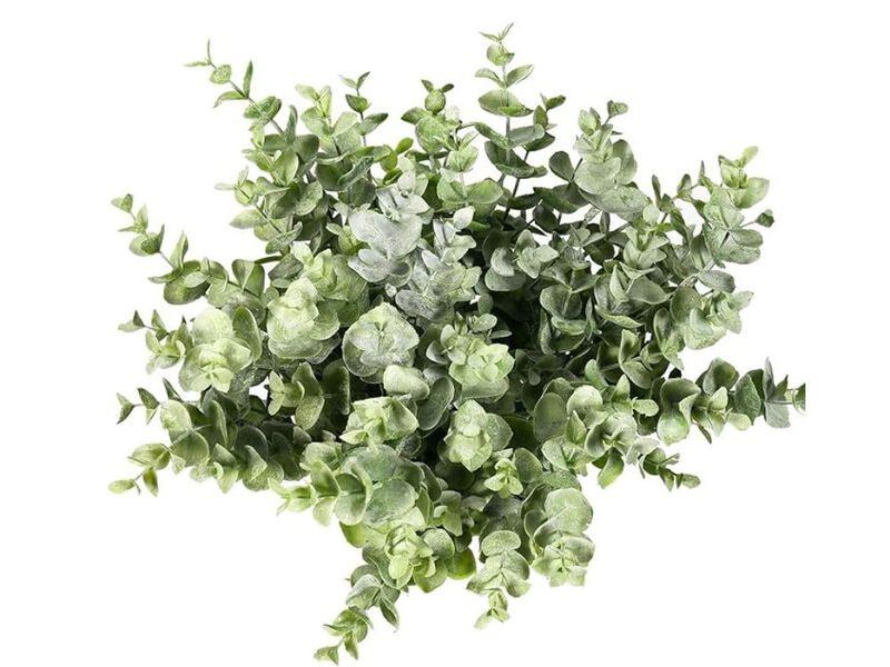4 Piece Silver Artificial Eucalyptus Flower Stems Wedding Centerpiece Decor image number 0