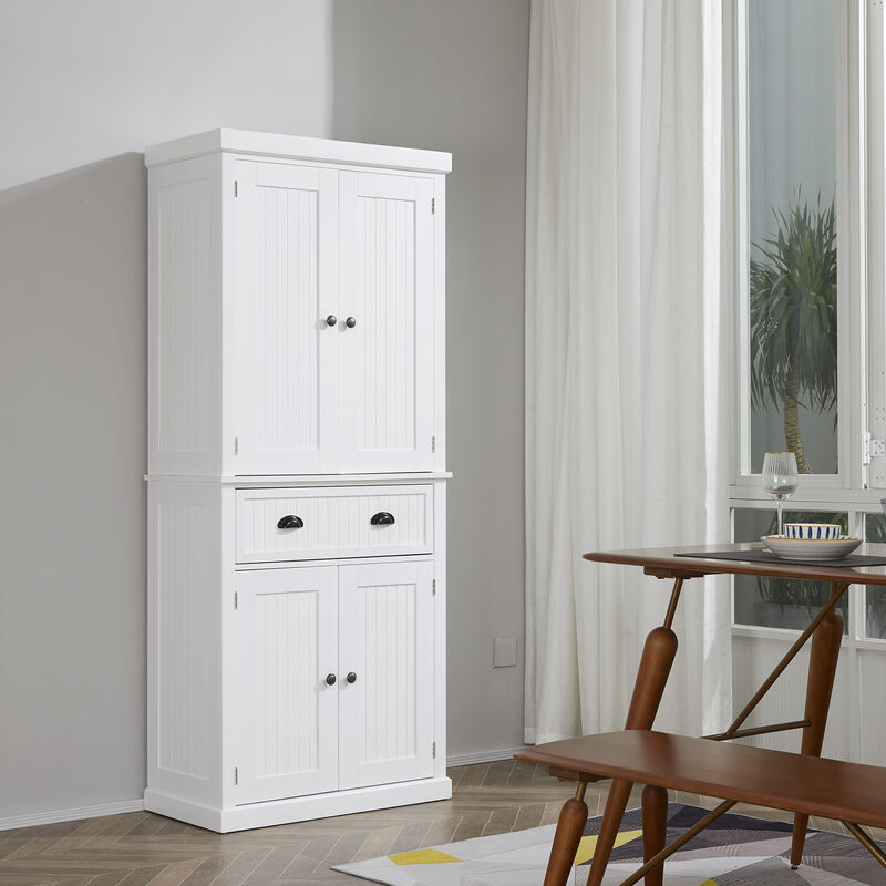 Hivvago 72" Kitchen Storage Cabinet with Doors, Drawer & Shelving image number 1