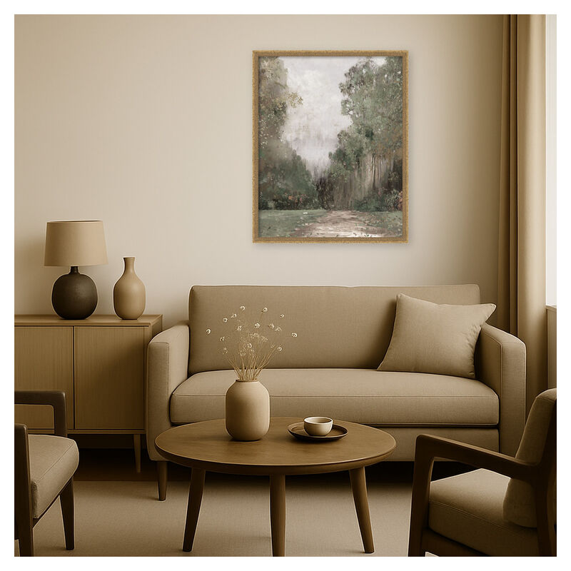 Misty Garden Pathway by PI Studio Framed Canvas Wall Art image number 3