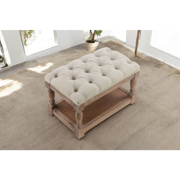 Pangea Home Z-Athena Stool White And Linen