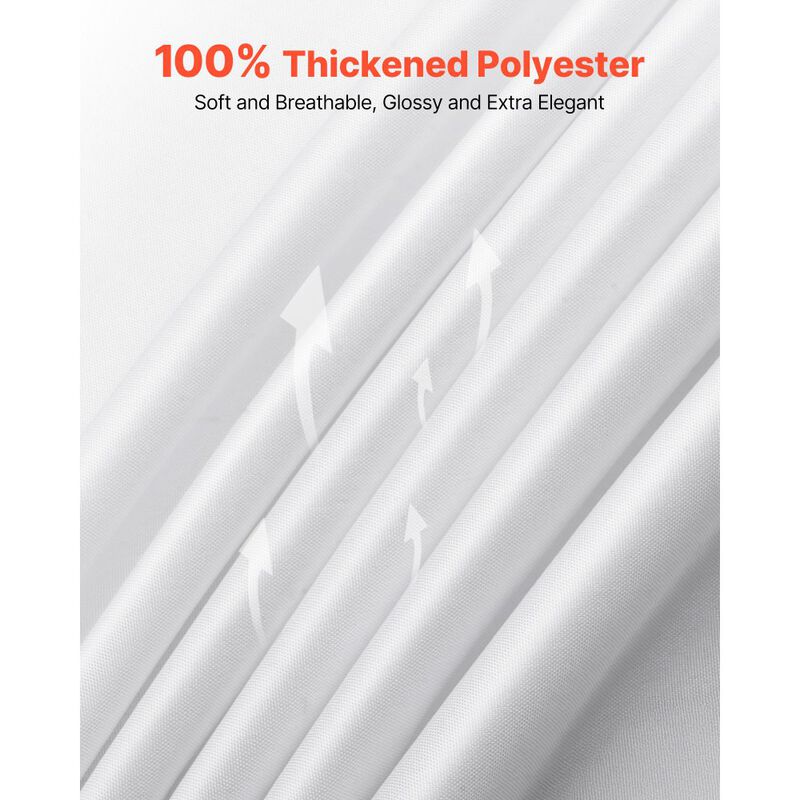 6 Pack Tablecloths for Rectangle Tables, Durable Washable Fabric Covers for Dining Events-White image number 5