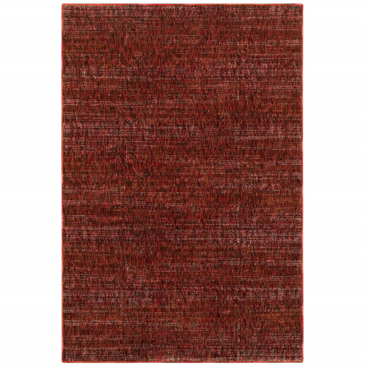 3 X 5 Red grey Deep And charcoal Power Loom Stain Resistant Area Rug