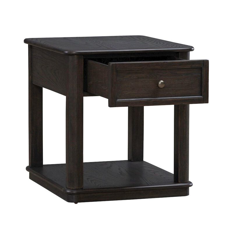 Liberty Furniture Wallace End Table for Living Room - Aged Oak image number 4