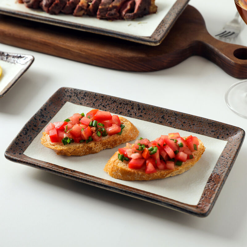 Stone Lain Lucy Porcelain Serving Plate Set 3 Piece, Beige