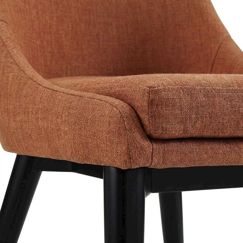 Fabric-Upholstered Dining Chair with Cushioned Seat image number 6