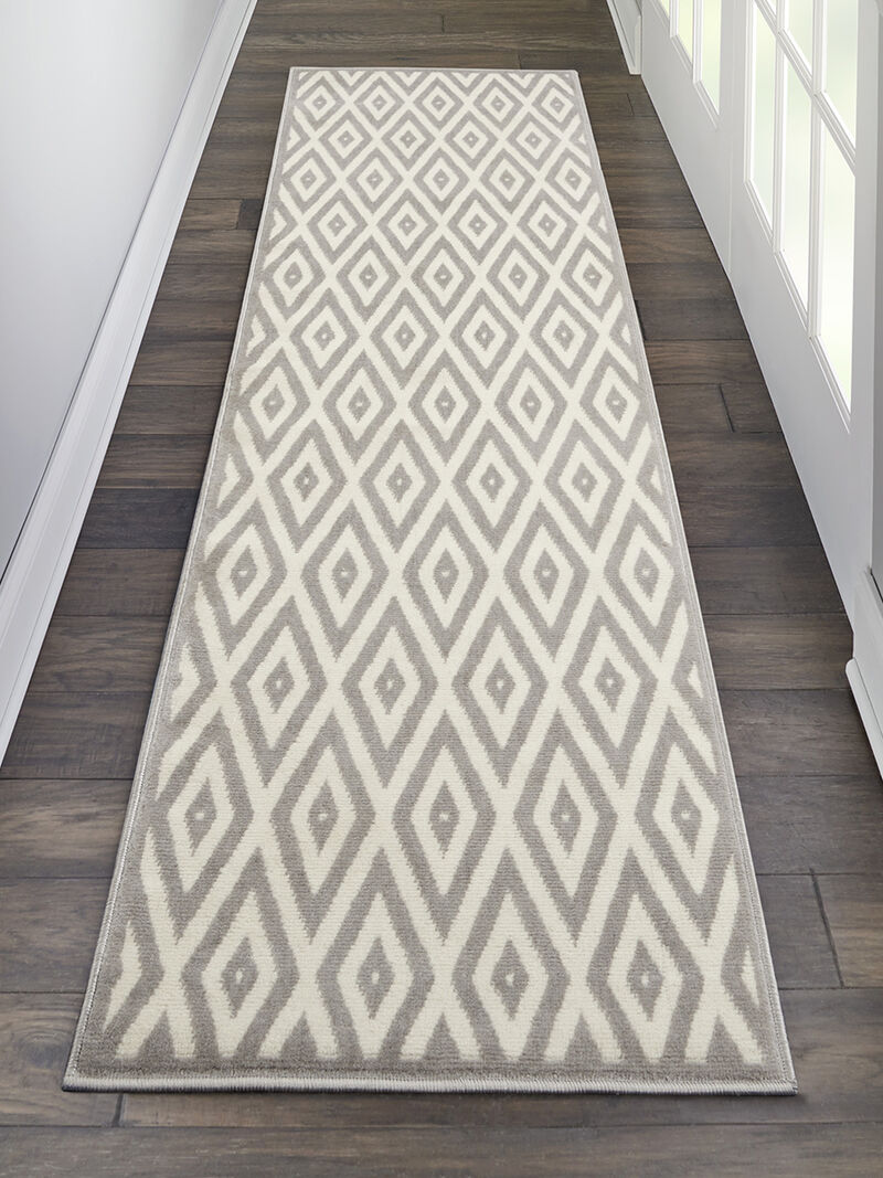 Grafix GRF18 White/Gray 2' x 4' Rug