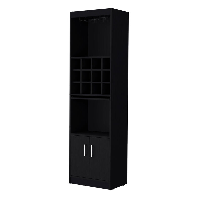 71" Black Wood Bar Cabinet image number 0
