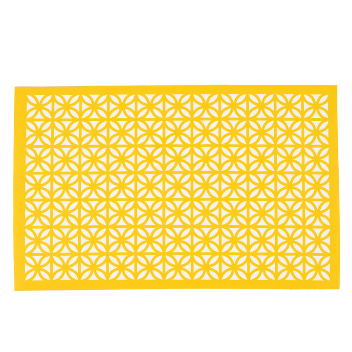 Breeze Block Placemats (set of 4)-Sunflower in Yellow