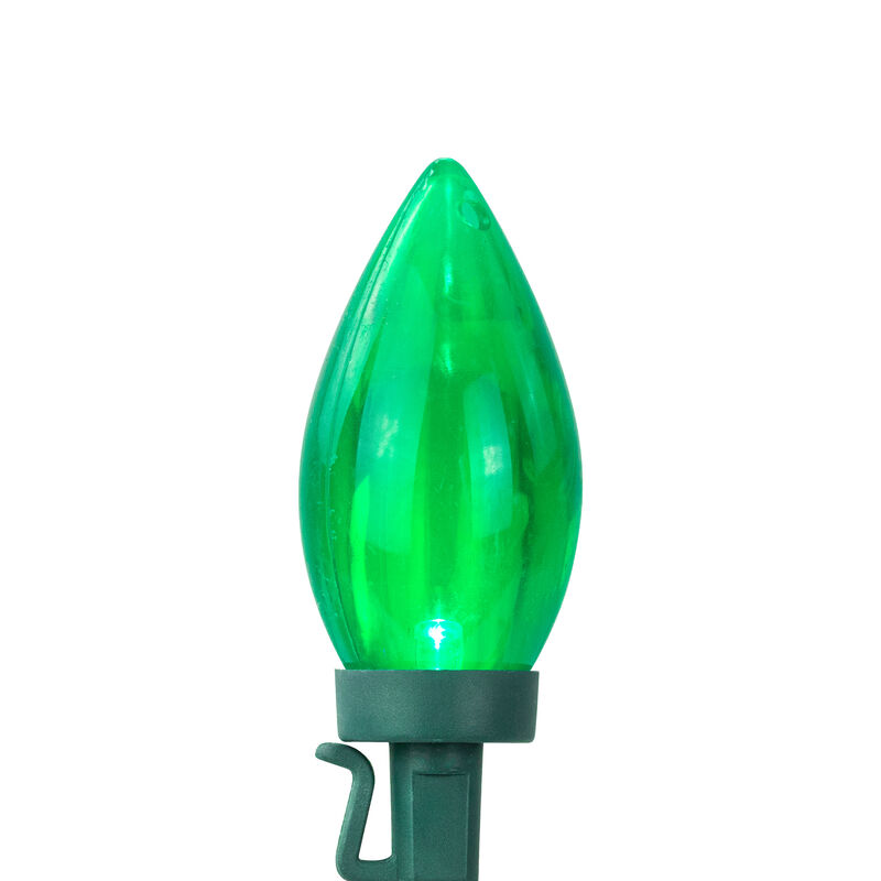 25ct Multi-Color LED C9 Christmas Lights  16ft Green Wire image number 3