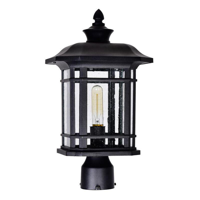 CWI Lighting Blackburn 1 Light Outdoor Black Lantern Head