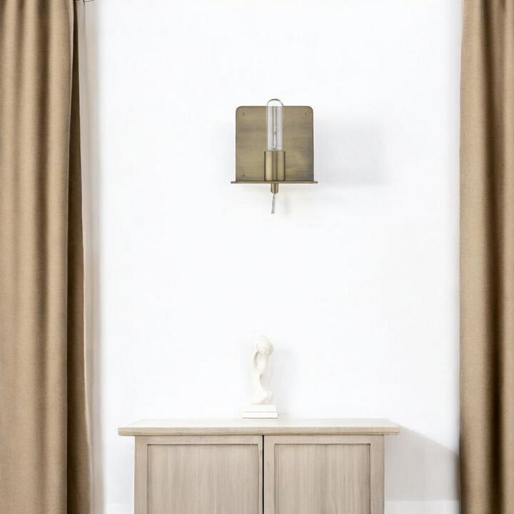 Hivvago Petite Dull Gold Shelf Wall Light