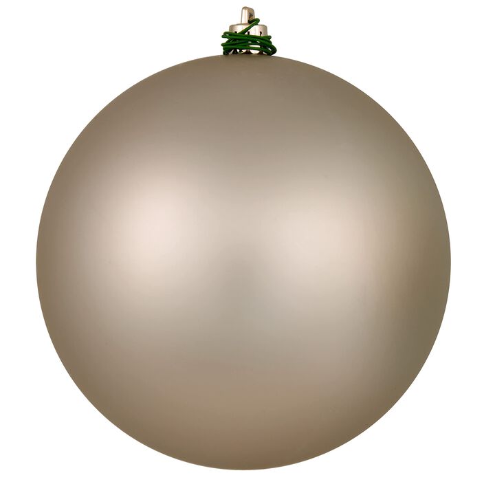 Vickerman 4" Oat Matte Ball Ornament. Includes 6 Ornaments per Pack.