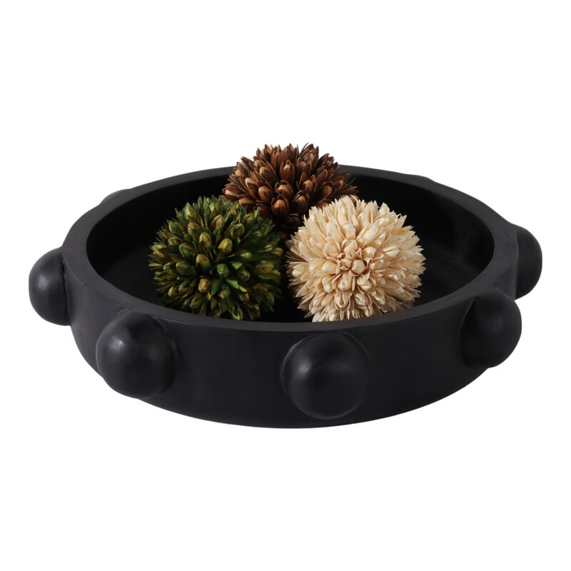 18" Large Hobnail Bowl, Black image number 1