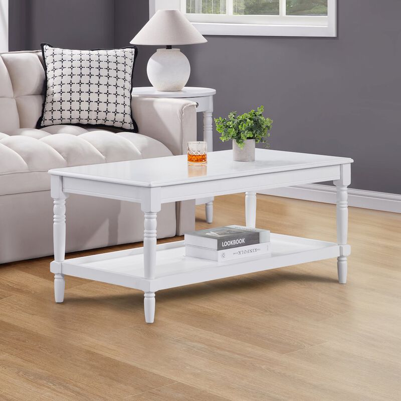Convenience Concepts French Country Manor No Tools Coffee Table with Shelf