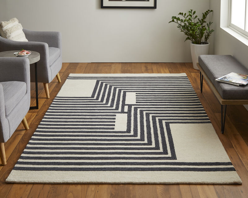 Maguire 8900F Gray/Ivory/Black 10' x 14' Rug
