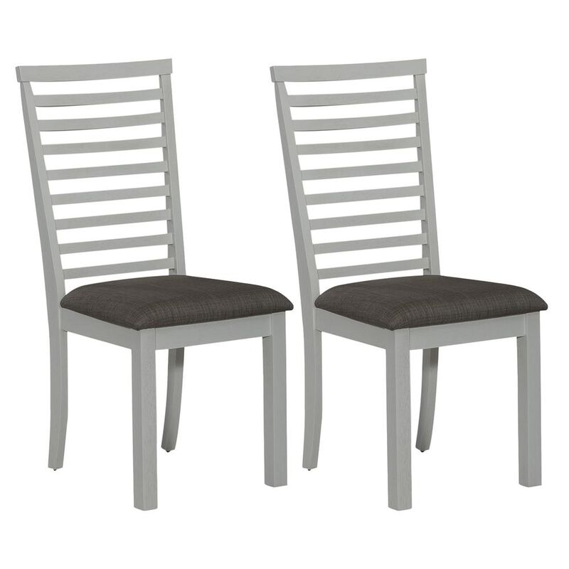 Liberty Furniture Uph Ladder Back Side Chair (RTA) - Set of 2 Transitional White image number 0