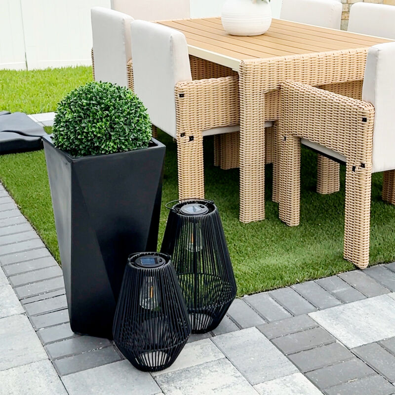 Hivvago Set of 3 MgO Tall Planters with Drainage for Indoor & Outdoor image number 7