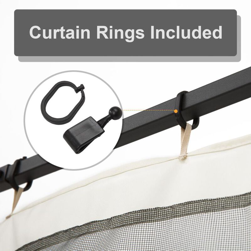 Hivvago 10x10 Canopy Tent Mesh Sidewall with Zipper image number 3