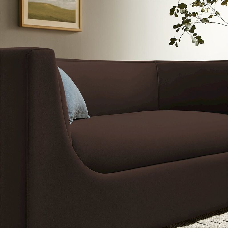 Hilda 67" Curved Back Performance Velvet Loveseat image number 9