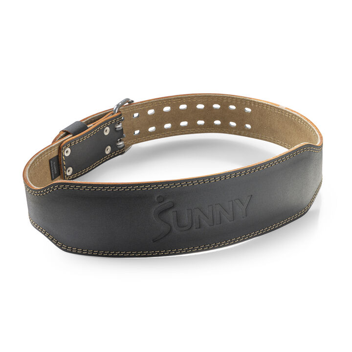 Sunny Health & Fitness 4" Leather Lifting Belt