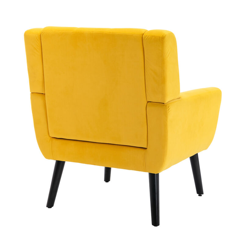 GOODSILO Modern Velvet Accent Chair with Ergonomic Design for Comfortable Living Room Seating and Relaxation image number 6