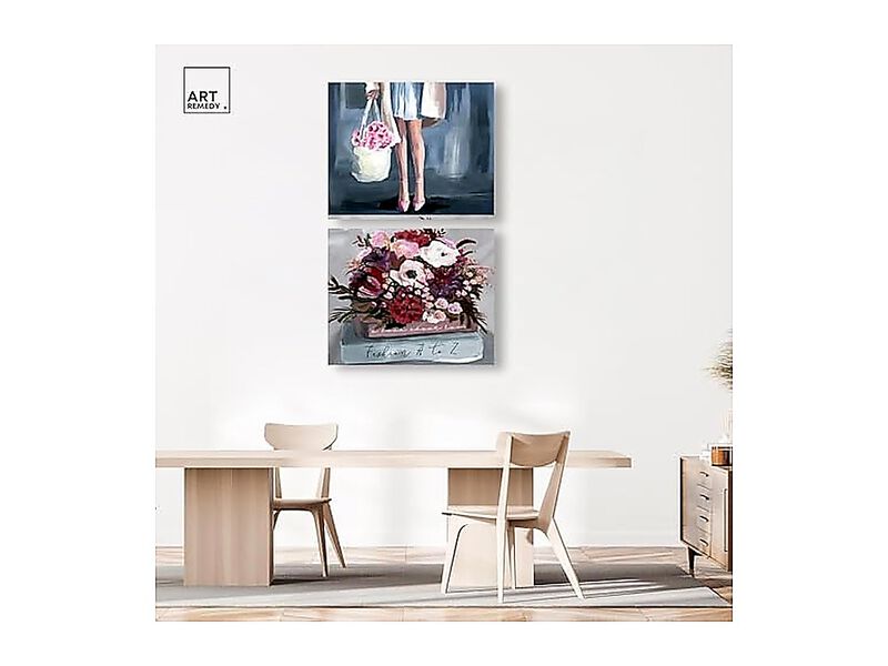 Blush Pink Bedroom Serenity Canvas Farmhouse Wall Decor Set 2 Gallery Wrapped image number 2
