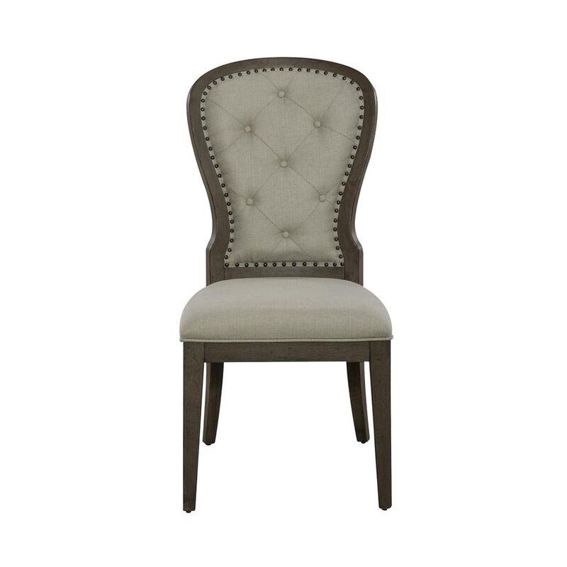 Liberty Furniture Uph Tufted Back Side Chair - Set of 2 Traditional Multi in Dusty Taupe image number 3