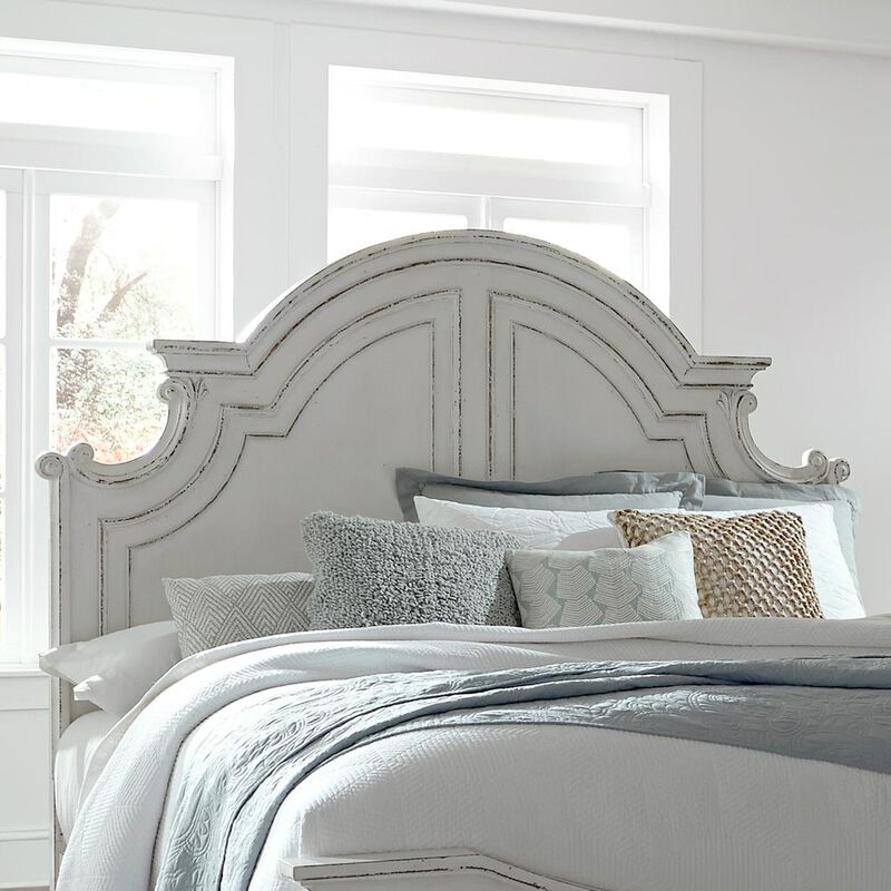 Liberty Furniture Magnolia Manor King Panel Headboard in Weathered Bisque image number 2