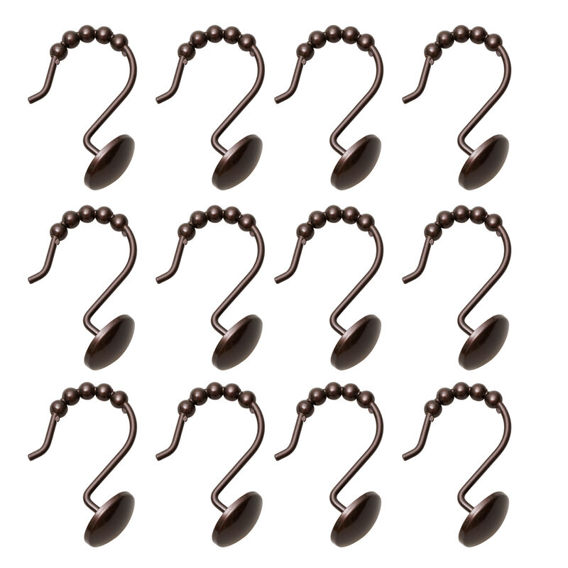 Utopia Alley Rust-Resistant Metal Shower Curtain Hooks, Smooth Glide S-Hooks with Ball End - Set of 12 image number 3