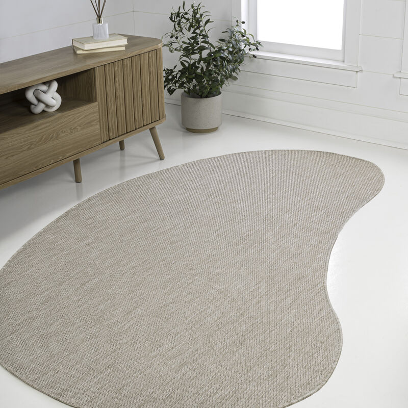 Evan Modern Rustic Organic Curve Area Rug